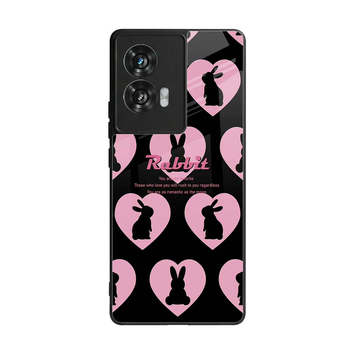 Bunny Love back phone cover | glass case for motorola edge 50 fusion