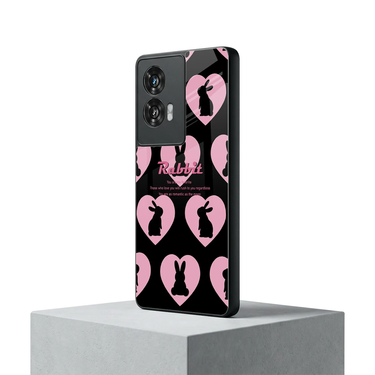 Bunny Love motorola edge 50 fusion mobile cover | shockproof glass phone case