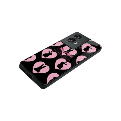 Bunny Love stylish phone case for motorola edge 50 fusion | glossy glass and slim fit