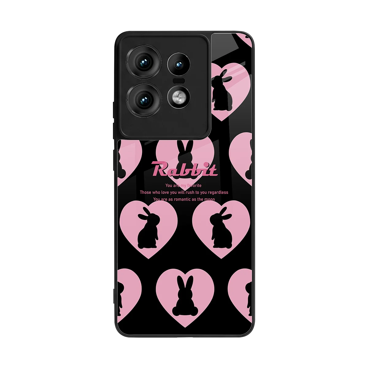Bunny Love back phone cover | glass case for motorola edge 50 pro