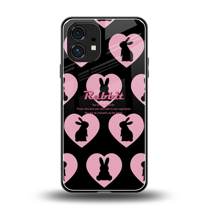 Bunny Love back phone cover | glass case for nothing phone 1