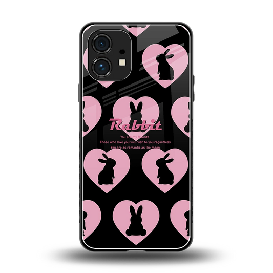 Bunny Love back phone cover | glass case for nothing phone 1