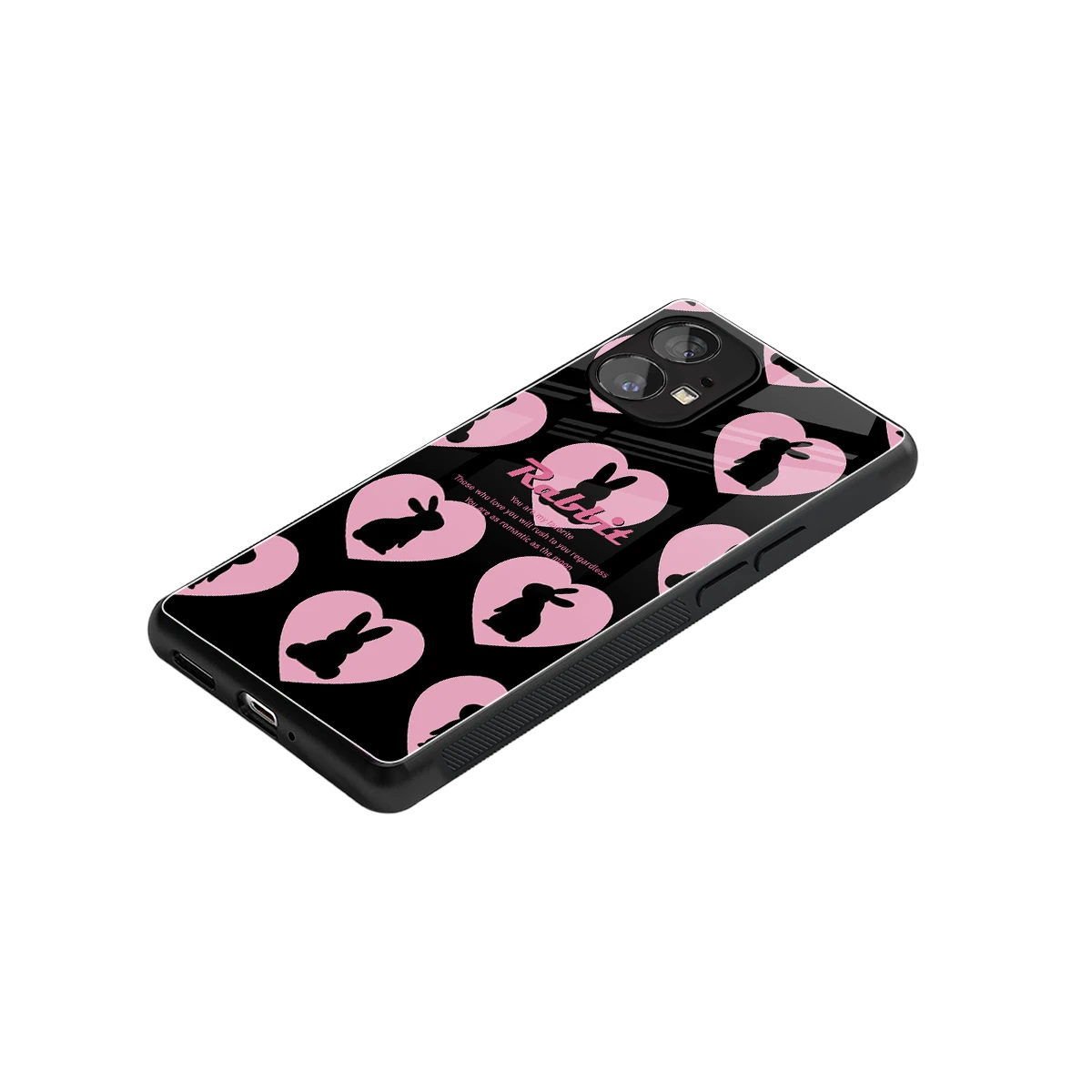 Bunny Love stylish phone case for nothing phone 1 | glossy glass and slim fit