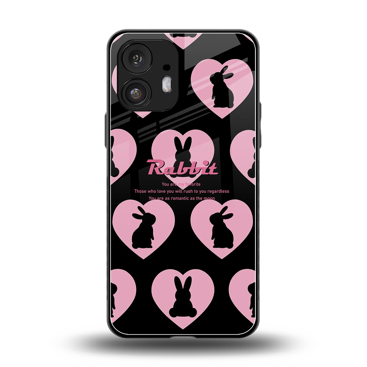 Bunny Love back phone cover | glass case for nothing phone 2