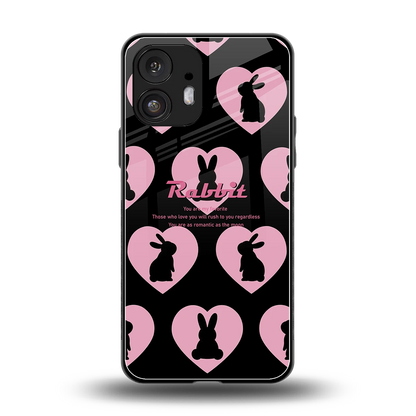 Bunny Love back phone cover | glass case for nothing phone 2