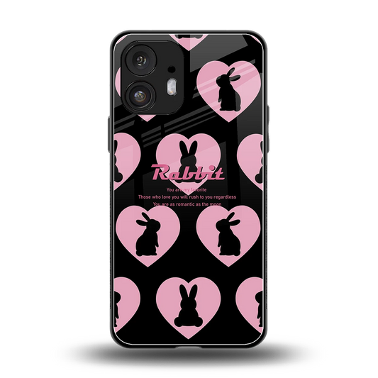 Bunny Love back phone cover | glass case for nothing phone 2