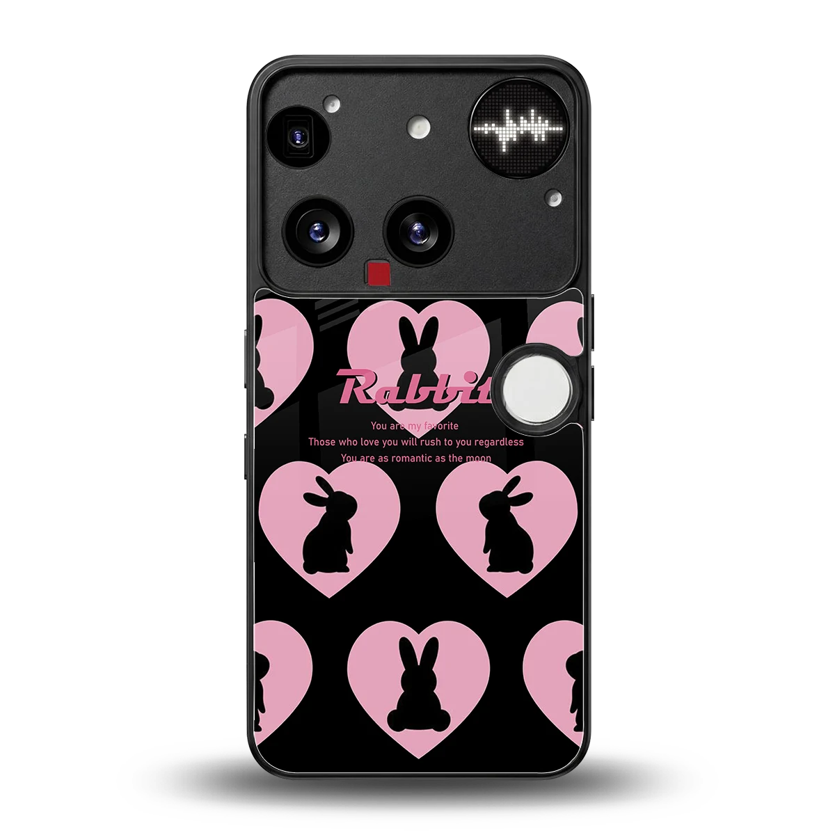 Bunny Love back phone cover | glass case for nothing phone 3