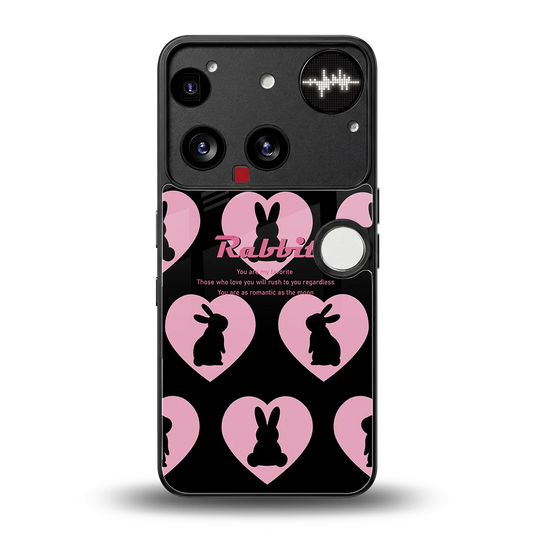 Bunny Love back phone cover | glass case for nothing phone 3