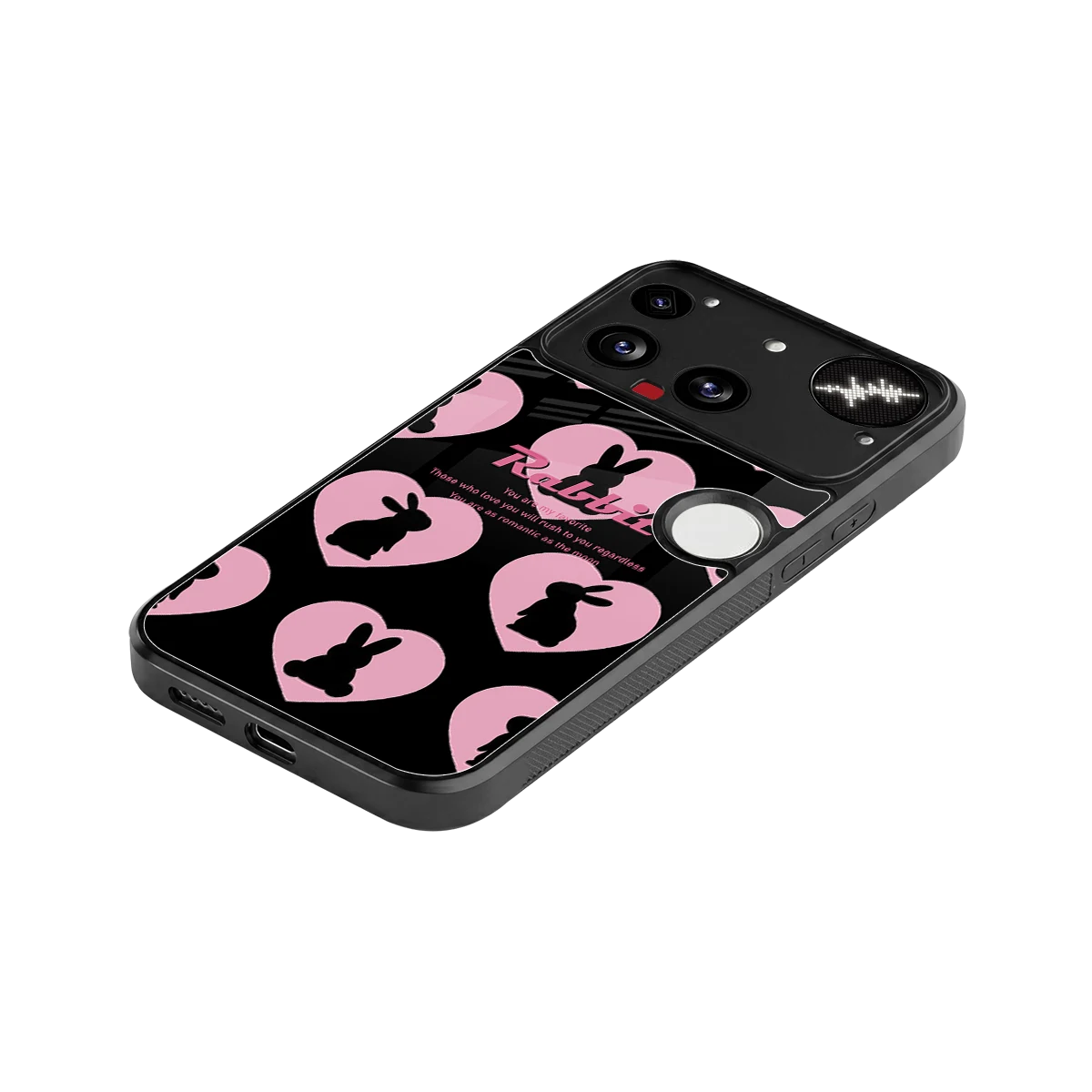 Bunny Love stylish phone case for nothing phone 3 | glossy glass and slim fit
