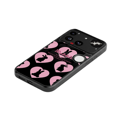 Bunny Love stylish phone case for nothing phone 3 | glossy glass and slim fit