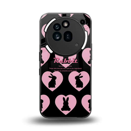 Bunny Love back phone cover | glass case for nothing phone 3a pro