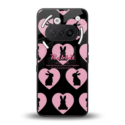 Bunny Love back phone cover | glass case for nothing phone 3a