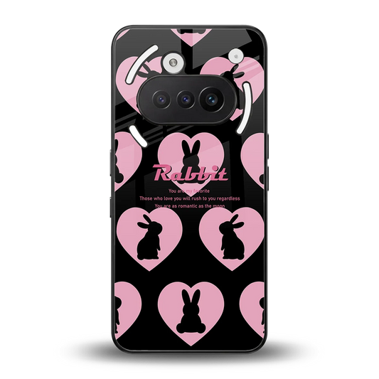 Bunny Love back phone cover | glass case for nothing phone 3a