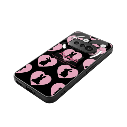 Bunny Love stylish phone case for nothing phone 3a | glossy glass and slim fit