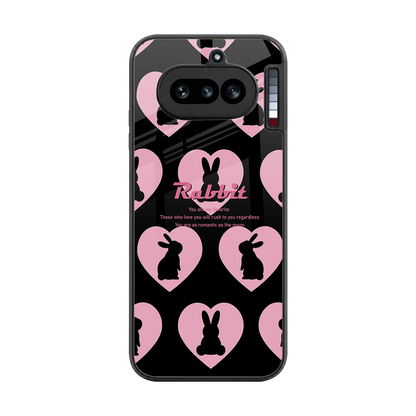 Bunny Love back phone cover | glass case for nothing phone 4a