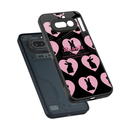 Bunny Love sleek nothing phone 4a cover with tempered glass back and TPU edges