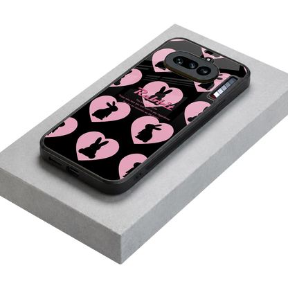 Bunny Love stylish phone case for nothing phone 4a | glossy glass and slim fit