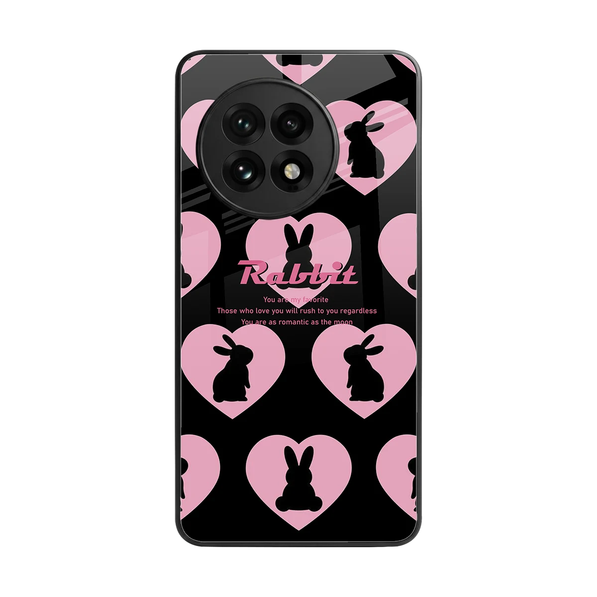 Bunny Love back phone cover | glass case for oneplus 13r