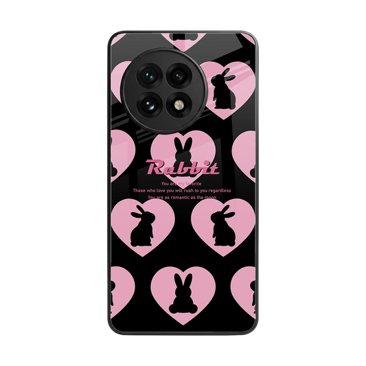 Bunny Love back phone cover | glass case for oneplus 13r