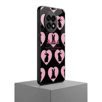 Bunny Love oneplus 13r mobile cover | shockproof glass phone case