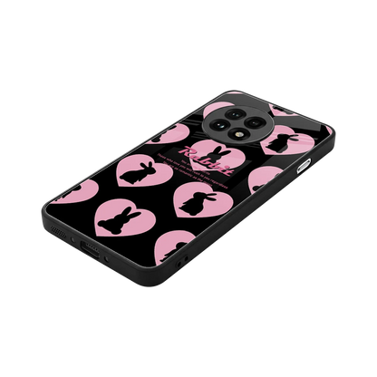 Bunny Love stylish phone case for oneplus 13r | glossy glass and slim fit