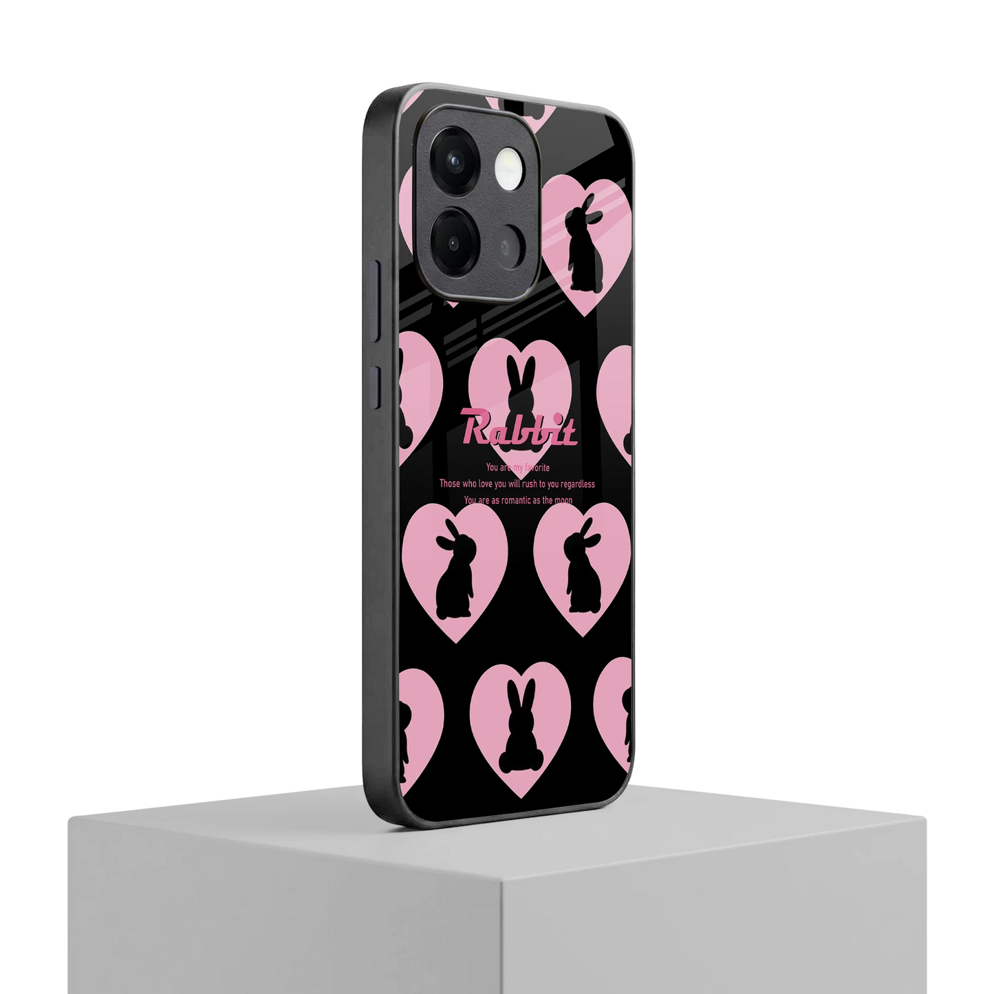 Bunny Love oneplus 13s mobile cover | shockproof glass phone case