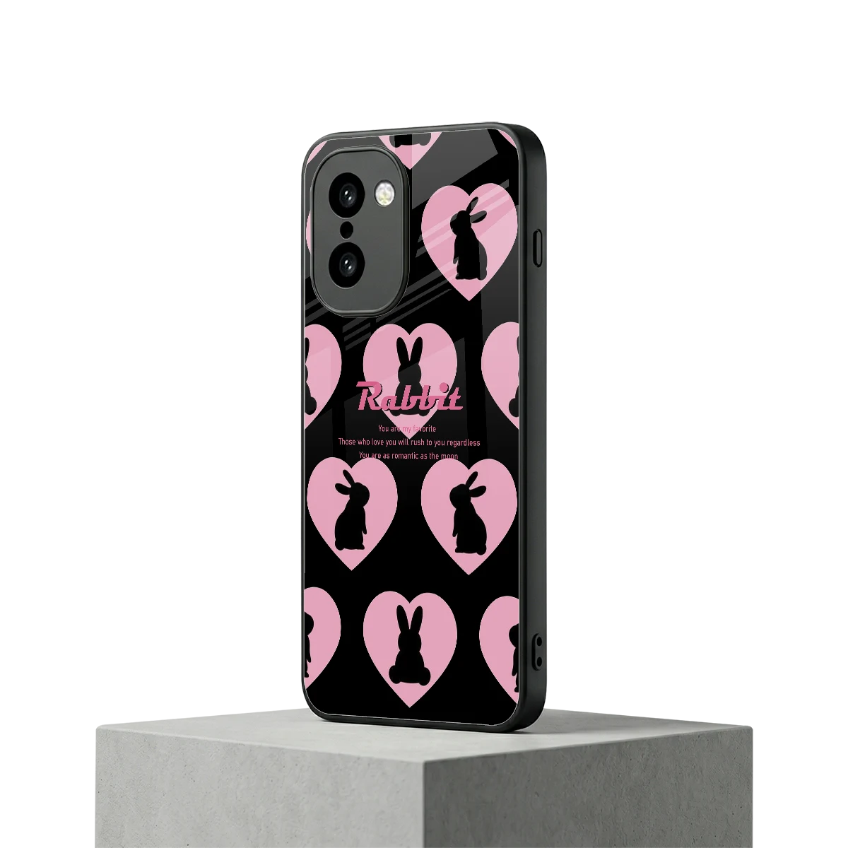 Bunny Love oneplus 15r mobile cover | shockproof glass phone case