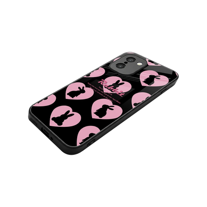Bunny Love stylish phone case for oneplus 15r | glossy glass and slim fit