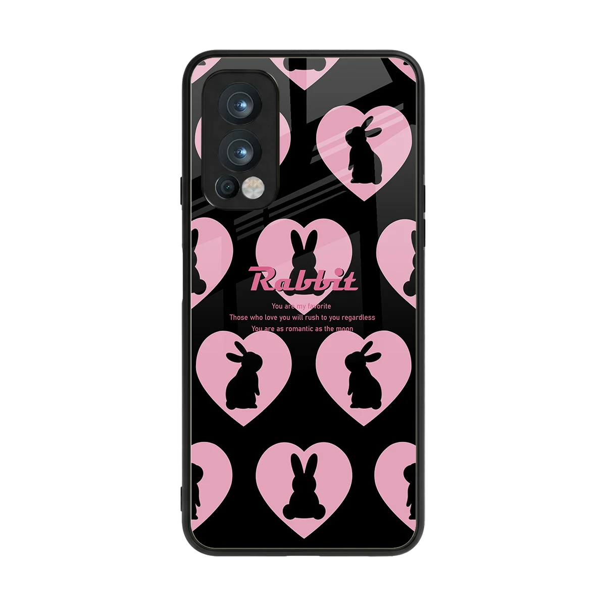 Bunny Love back phone cover | glass case for oneplus nord 2
