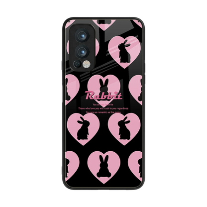 Bunny Love back phone cover | glass case for oneplus nord 2