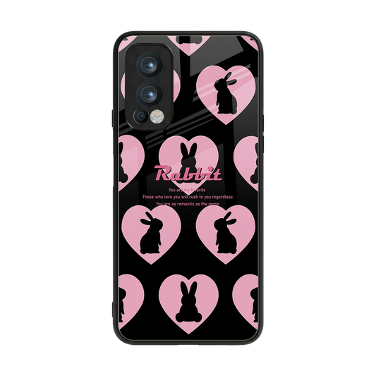 Bunny Love back phone cover | glass case for oneplus nord 2