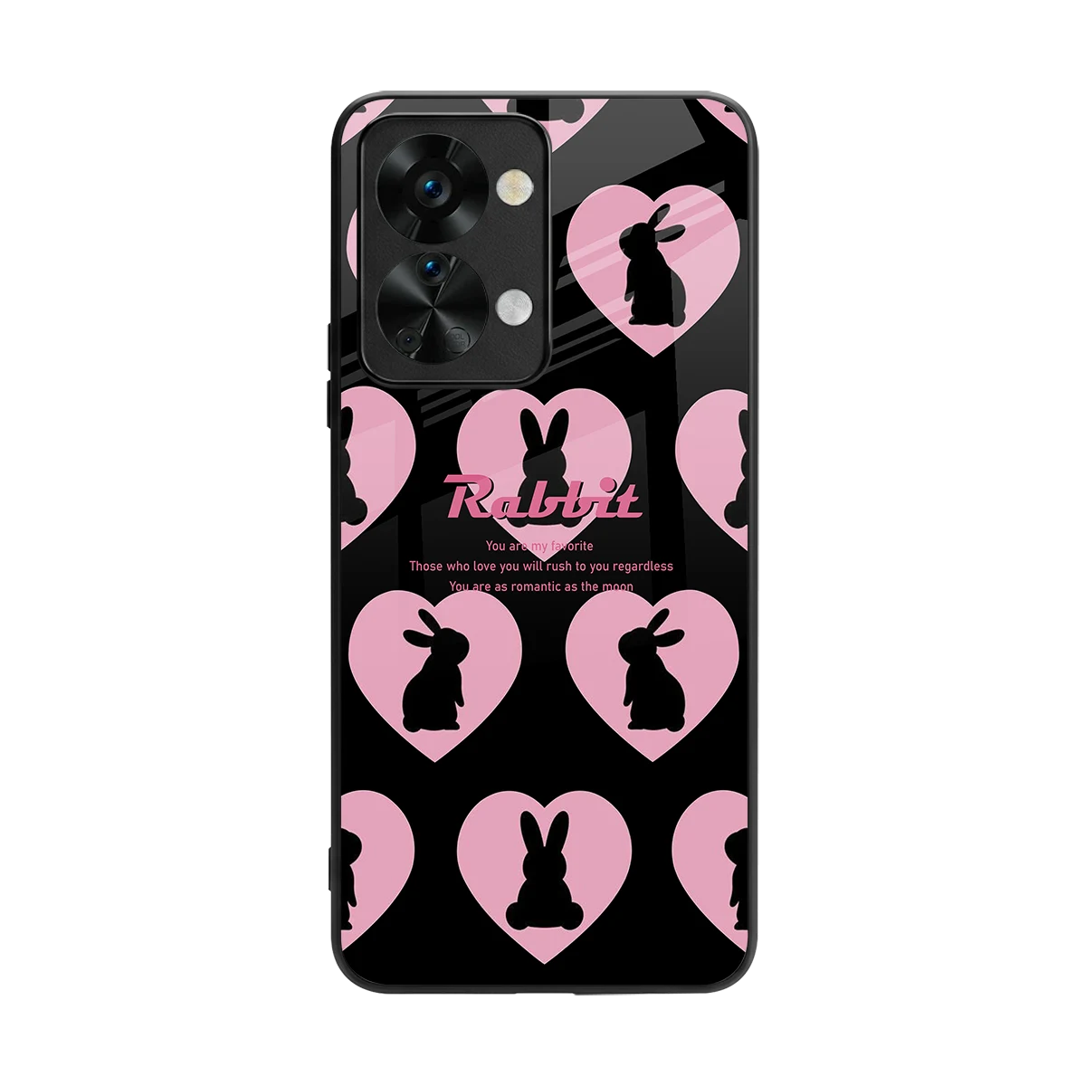 Bunny Love back phone cover | glass case for oneplus nord 2t