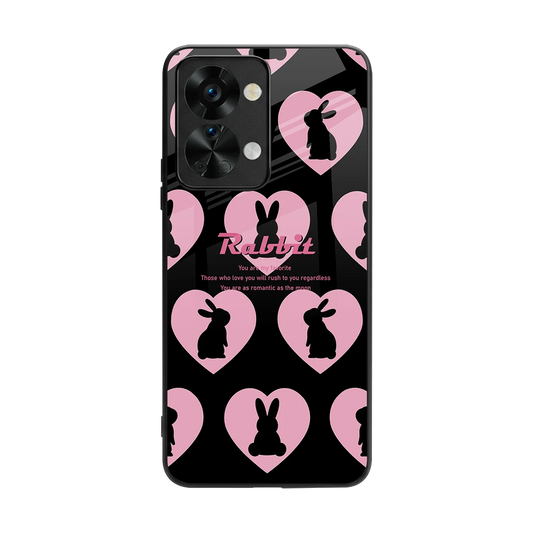 Bunny Love back phone cover | glass case for oneplus nord 2t