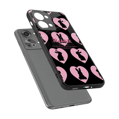 Bunny Love sleek oneplus nord 2t cover with tempered glass back and TPU edges