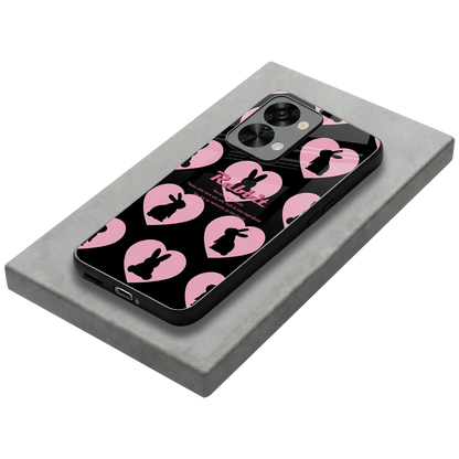 Bunny Love stylish phone case for oneplus nord 2t | glossy glass and slim fit