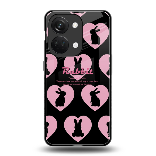 Bunny Love back phone cover | glass case for oneplus nord 3