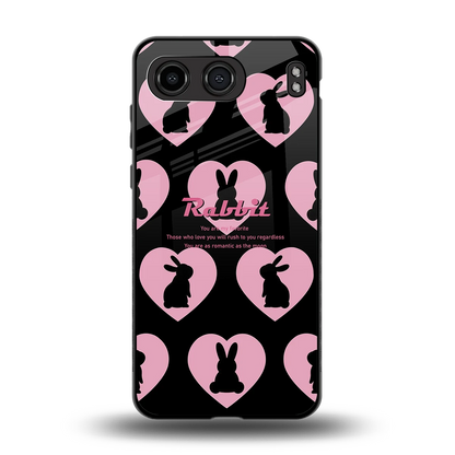 Bunny Love back phone cover | glass case for oneplus nord 4