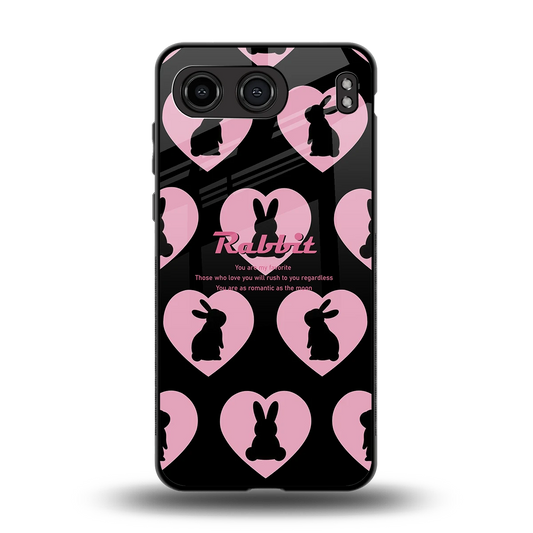 Bunny Love back phone cover | glass case for oneplus nord 4
