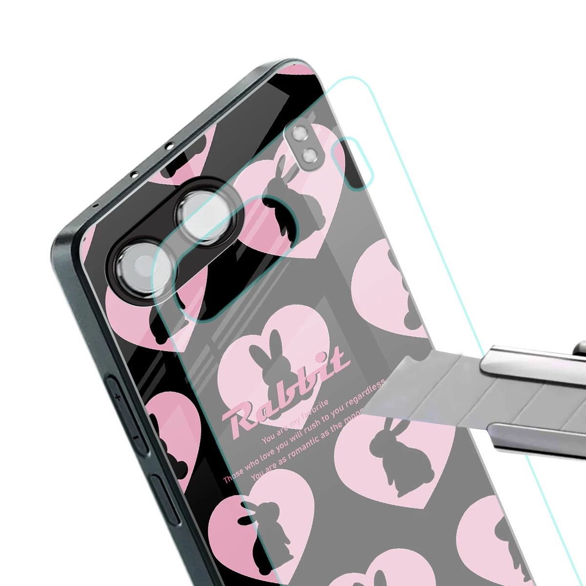 Bunny Love stylish phone case for oneplus nord 4 | glossy glass and slim fit