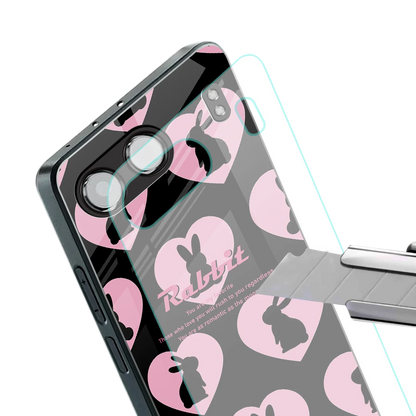 Bunny Love stylish phone case for oneplus nord 4 | glossy glass and slim fit