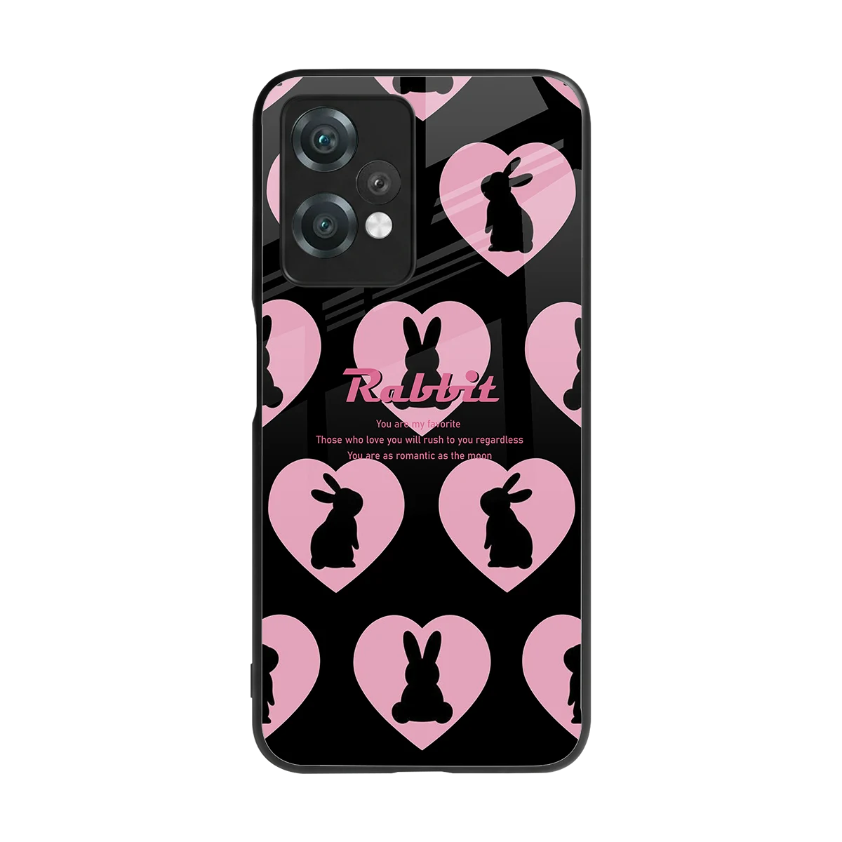 Bunny Love back phone cover | glass case for oneplus nord ce 2 lite