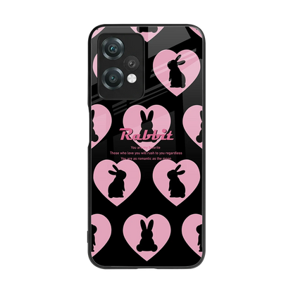 Bunny Love back phone cover | glass case for oneplus nord ce 2 lite