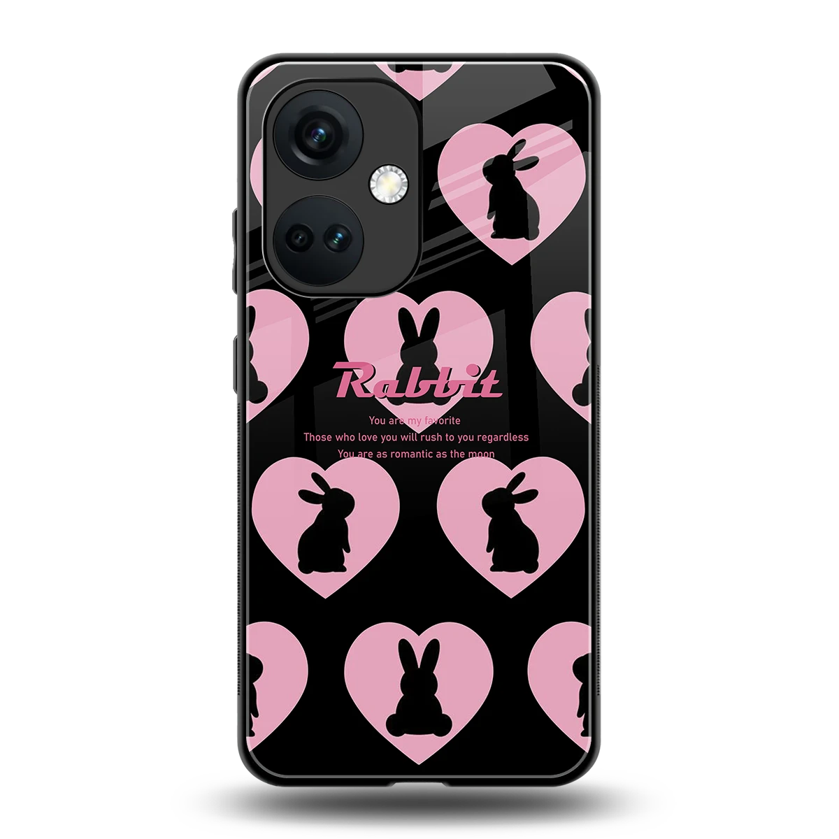 Bunny Love back phone cover | glass case for oneplus nord ce 3