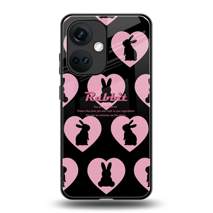 Bunny Love back phone cover | glass case for oneplus nord ce 3
