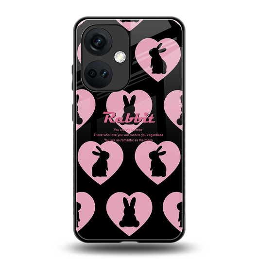 Bunny Love back phone cover | glass case for oneplus nord ce 3