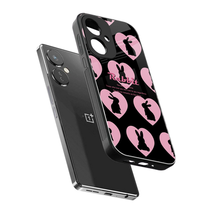 Bunny Love sleek oneplus nord ce 3 cover with tempered glass back and TPU edges