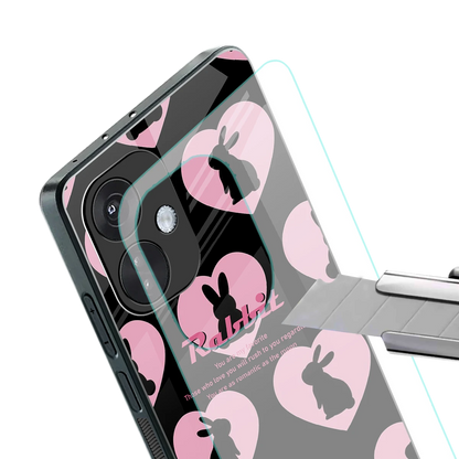 Bunny Love stylish phone case for oneplus nord ce 3 | glossy glass and slim fit