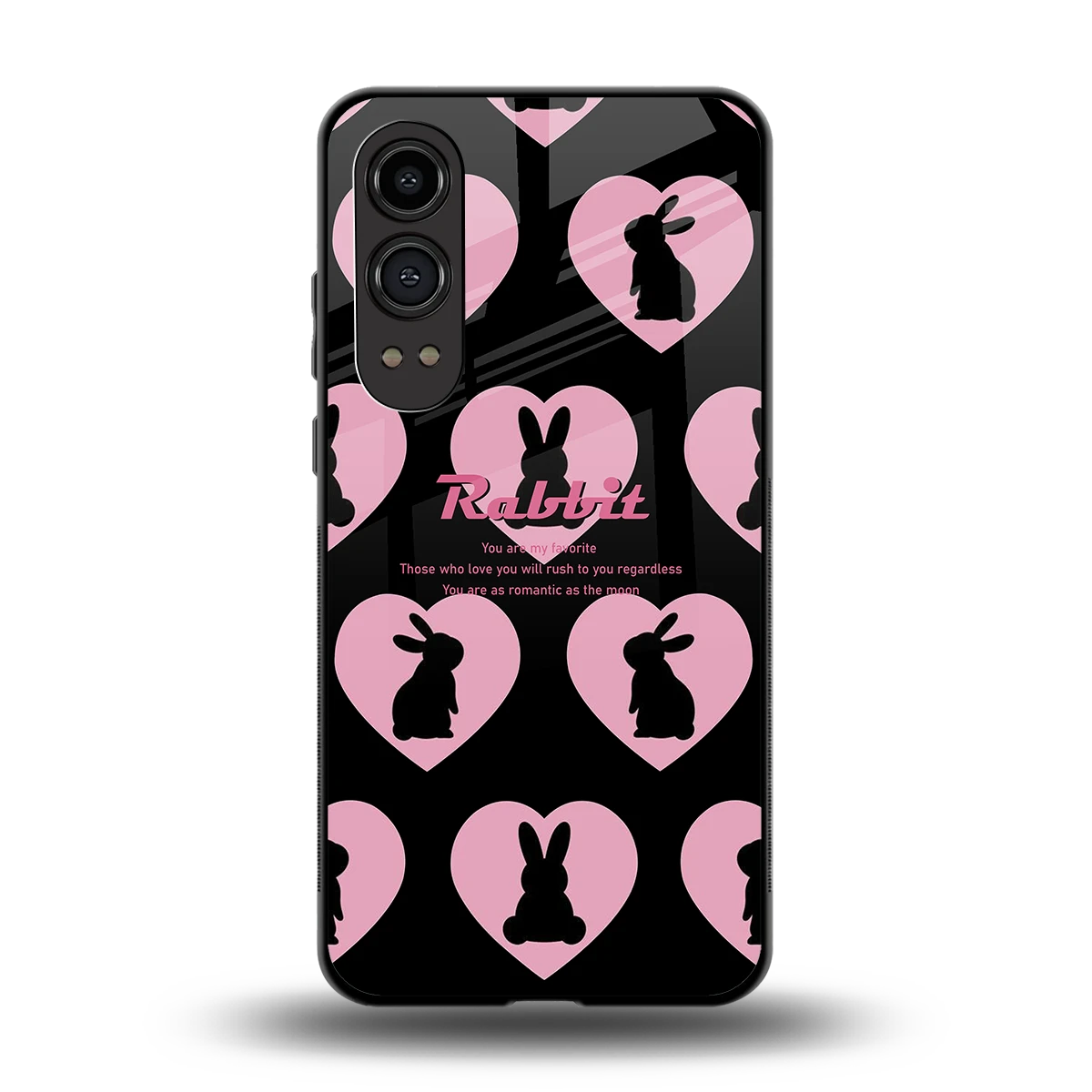 Bunny Love back phone cover | glass case for oneplus nord ce 4 lite