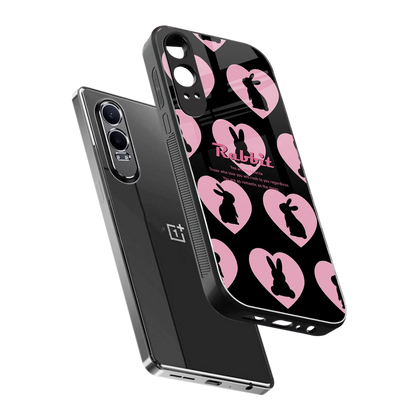 Bunny Love sleek oneplus nord ce 4 lite cover with tempered glass back and TPU edges