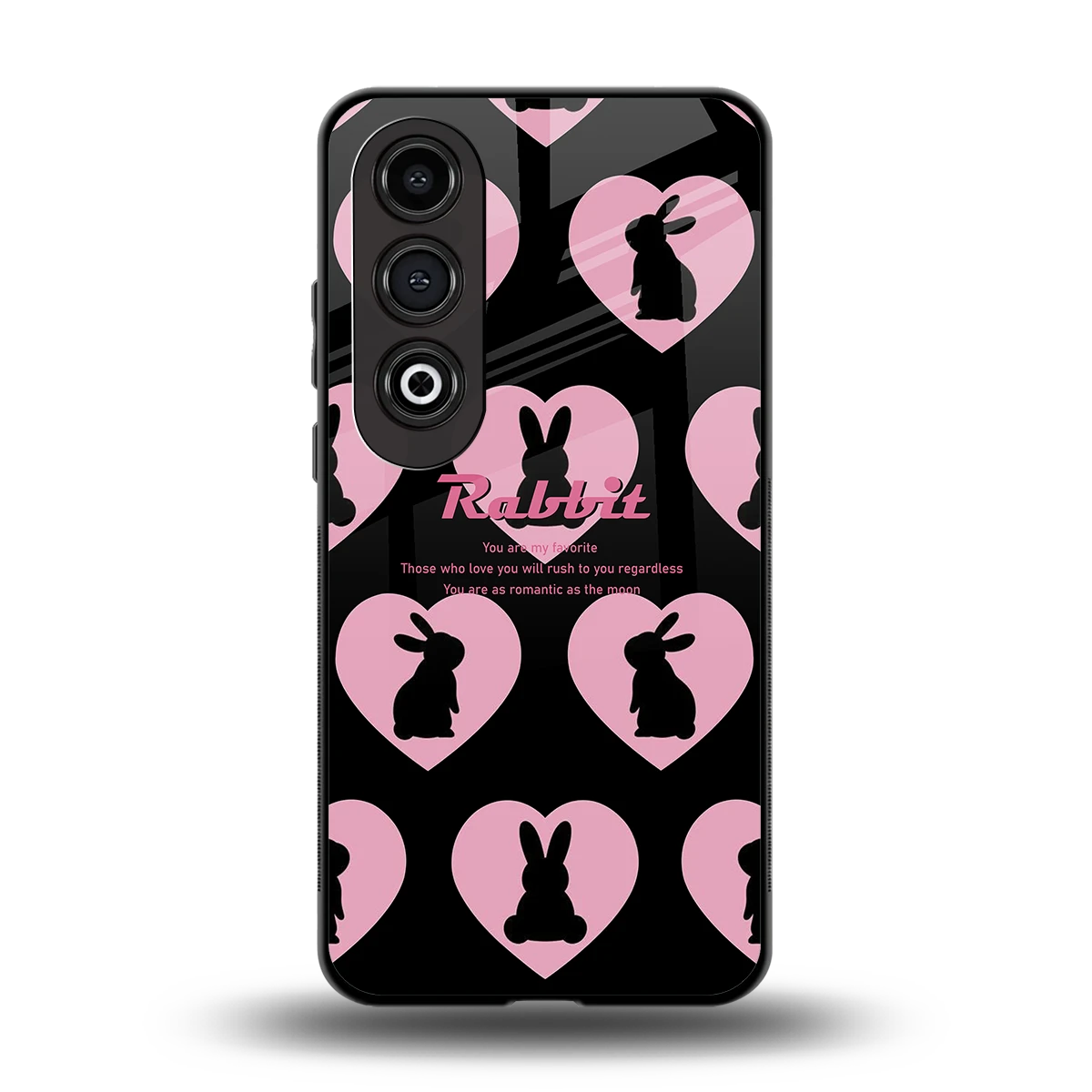 Bunny Love back phone cover | glass case for oneplus nord ce 4